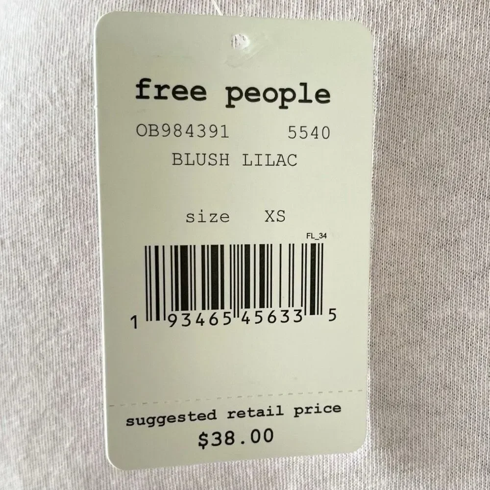 Free People / We The Free Blush Lilac Sleeveless Knot Top Size XS High Neck NWT